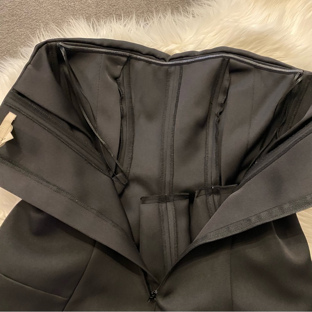 Elegant Black Strapless Formal Romper - Picture 4 of 7